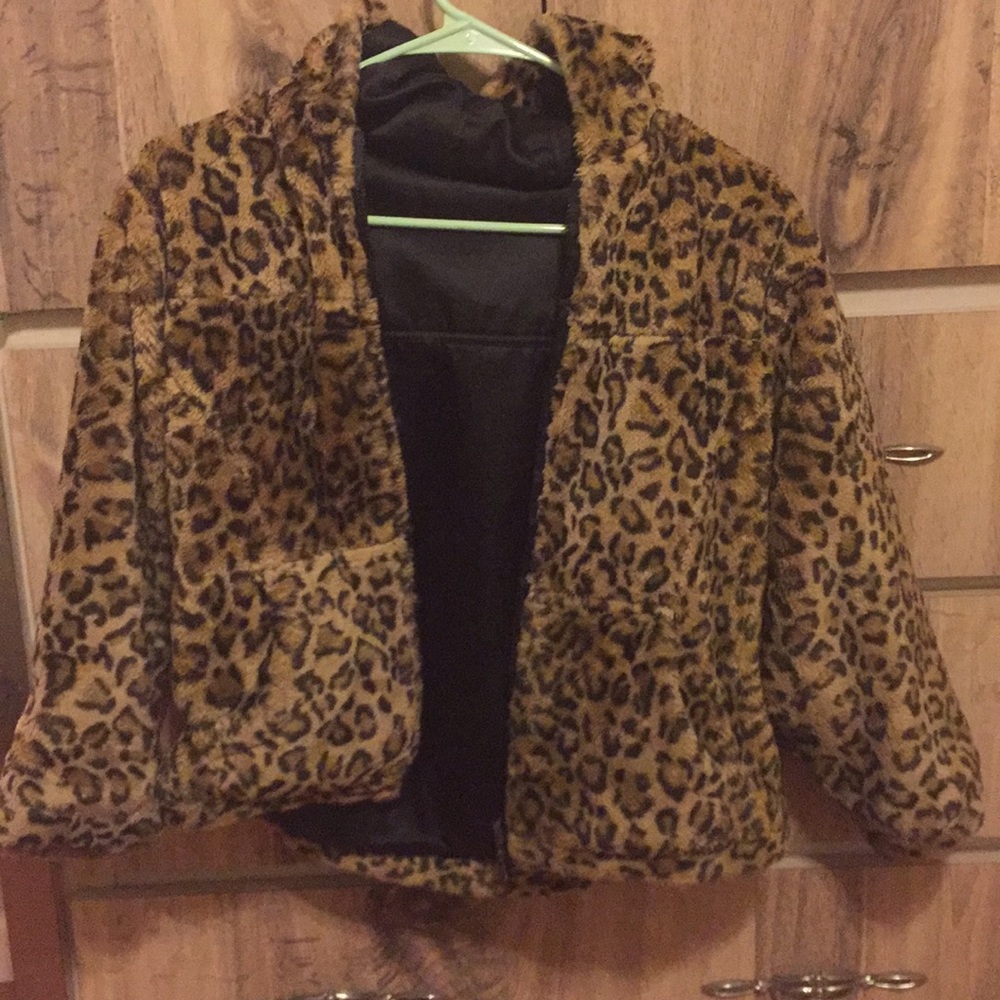 Leopard winter coat